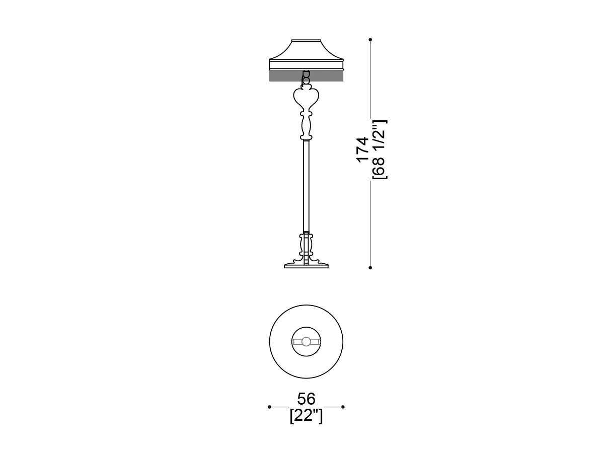 Honoria Galla Placidia Floor Lamp-tec-5140